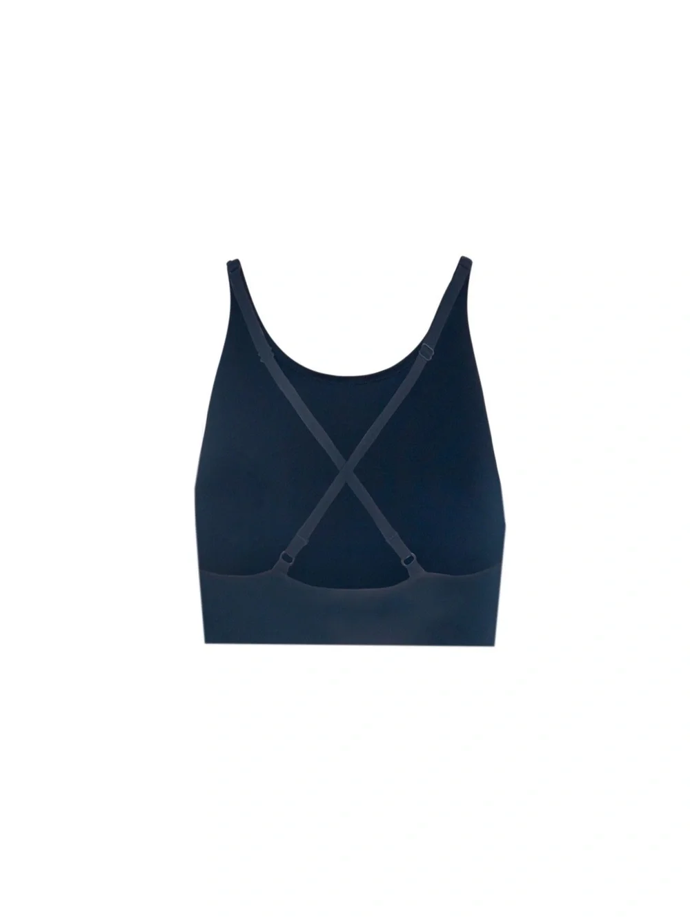 High-Neck Navy Crop Bralette - Women's Intimates| Girlfriend Collective| Topanga